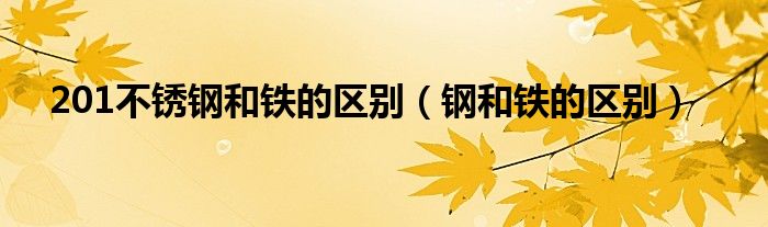 201不锈钢和铁的区别（钢和铁的区别）