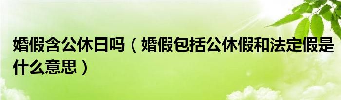 婚假含公休日吗（婚假包括公休假和法定假是什么意思）