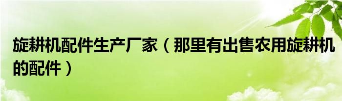 旋耕机配件生产厂家（那里有出售农用旋耕机的配件）