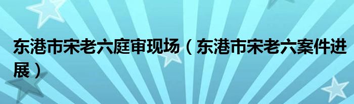 东港市宋老六庭审现场（东港市宋老六案件进展）