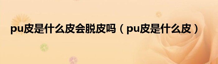 pu皮是什么皮会脱皮吗（pu皮是什么皮）