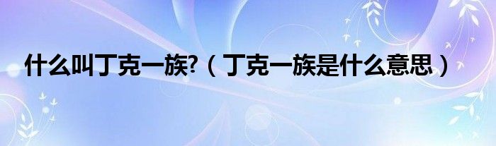 什么叫丁克一族?（丁克一族是什么意思）