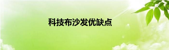 科技布沙发优缺点